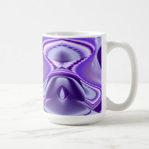 Caneca De Café Sonhos de Flor Roxo, Abstrato Fantasia Arco-Íris