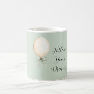 Caneca De Café Sonhos de Laço de Hortelã de Balão de Creme