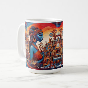 Caneca De Café Sonhos do Patrimônio: Um Futuro Africano Vibrante