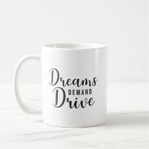 Caneca De Café Sonhos Exigem Unidade, Giro, Hustle, Sucesso, Insp