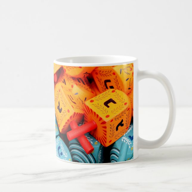 Caneca De Café Sonhos Laranja e Azul (Direita)