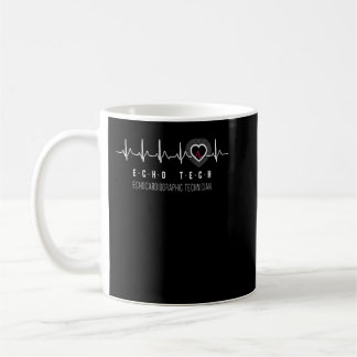 Caneca De Café Sonógrafo RDCS Cardiac Echo Tech Heartbeat Gift