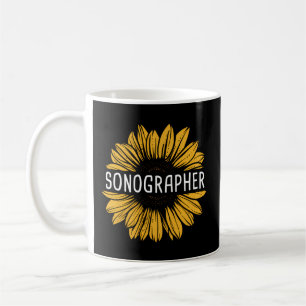 Caneca De Café Sonógrafo - Sonografia de girassol Ultrasom Tech