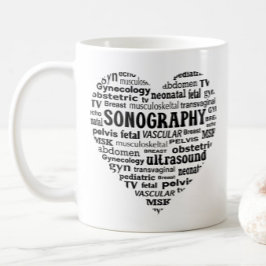 Caneca De Café Sonography Specialty Black Heart Sonographer Gift
