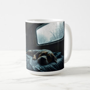 Caneca De Café Sonolento Cochilo de Cachorro em RV