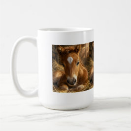 Caneca De Café Sonolento Pônei Dourado