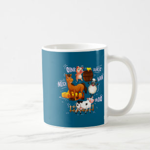 Caneca De Café Sons de Animais de Fazenda Fofos Arte Gráfica