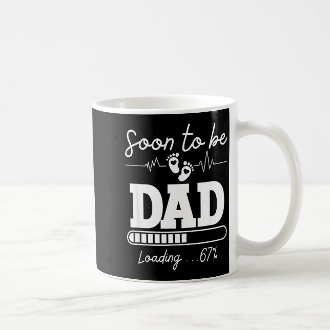 Caneca De Café Soon To Be Dad 2026 Loading 67% New Baby Pregnancy (Direita)