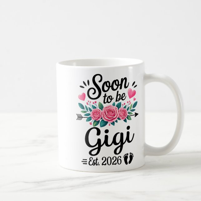 Caneca De Café Soon To Be Gigi 2026 Announcement Promoted To Gigi (Direita)