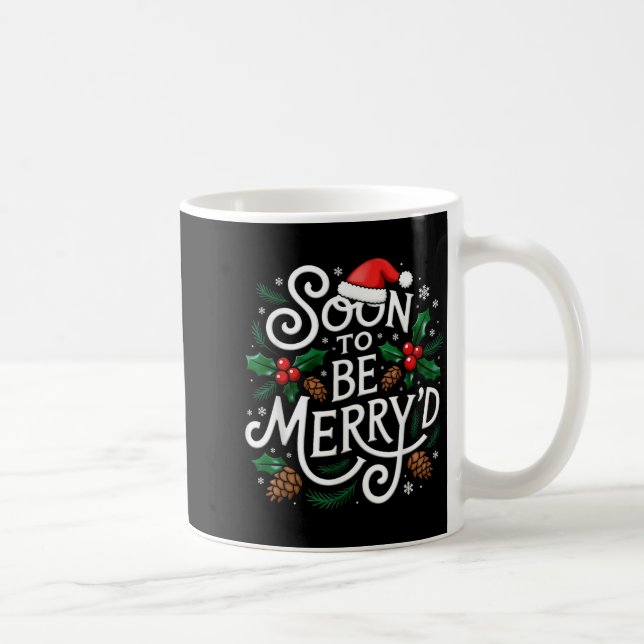 Caneca De Café Soon To Be Merry'd Christmas Engaged Fiance Santa  (Direita)