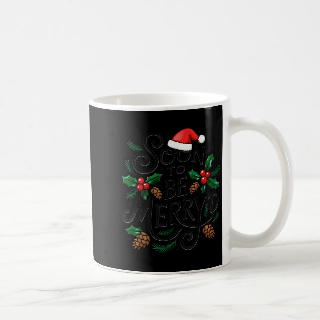 Caneca De Café Soon To Be Merry'd Christmas Engaged Fiance Santa  (Direita)