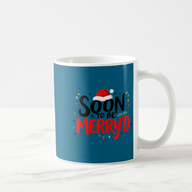 Caneca De Café Soon To Be Merry'd Christmas Engaged Fiance Santa  (Direita)