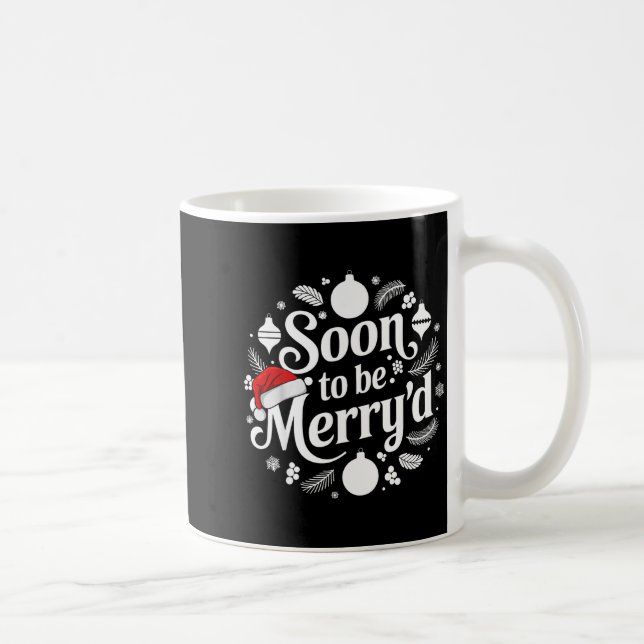 Caneca De Café Soon To Be Merry'd Christmas Engaged Matching Coup (Direita)