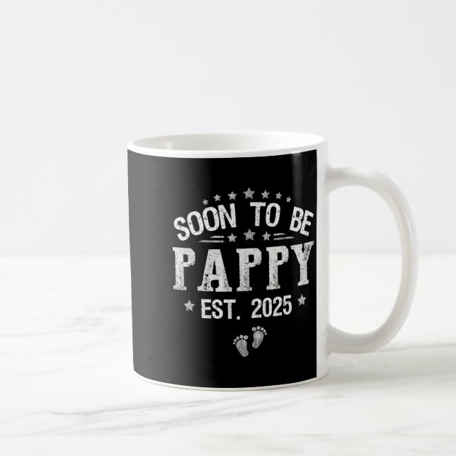 Caneca De Café Soon To Be Pappy Est.2025 Father's Day Promoted To (Direita)