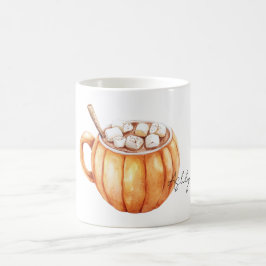 Caneca De Café Sopa de Abóbora Laranja em Tigela 