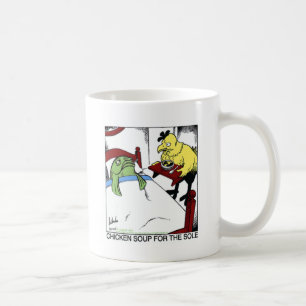 Caneca De Café Sopa De Frango 4 Peixes Engraçados/Camisetas De F