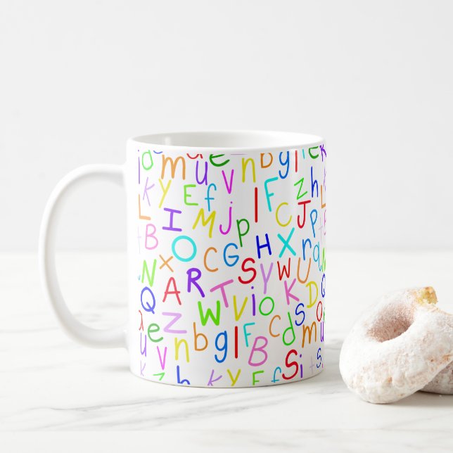 Caneca De Café Sopa de Letras (em branco) (Com Donut)