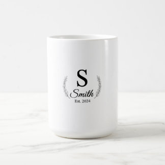 Caneca De Café Sophisticated Wedding Date Keepsake | Customizable