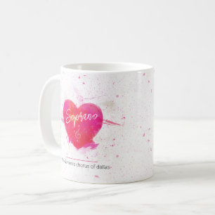 Caneca De Café Soprano Musical Heart Part