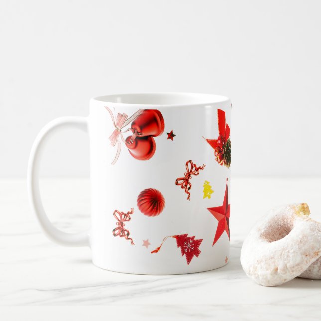 Caneca De Café Sornaços mistos de Felry Christmas (Com Donut)