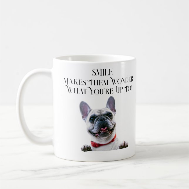 Caneca De Café Sorria o Bulldog Francês - Mug (Esquerda)
