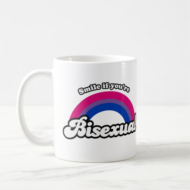 Caneca De Café Sorria se você é bissexual (Esquerda)