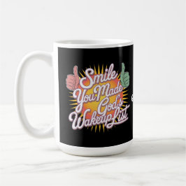 Caneca De Café Sorria! Você fez Design de Uplifting List de Deus