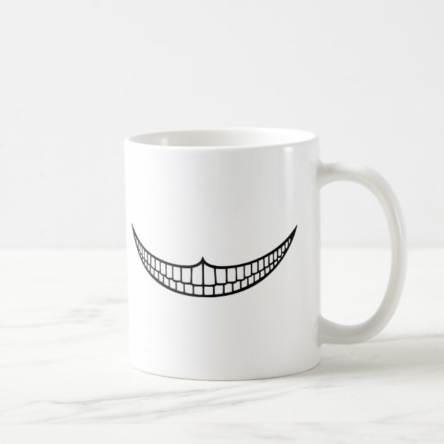 Caneca De Café Sorrir forçadamente de Cheshire (Direita)