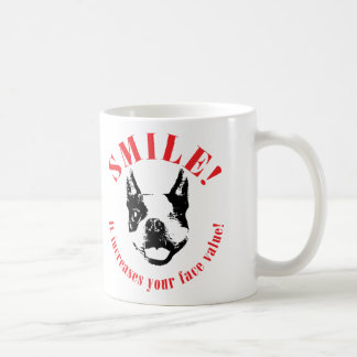 Caneca De Café Sorriso de Boston Terrier - valor nominal