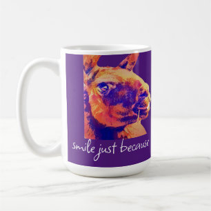 Caneca De Café sorriso de lama só porque citação