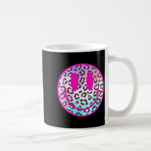 Caneca De Café Sorriso de Leopardo Face Rosa Camiseta Moderna Pre