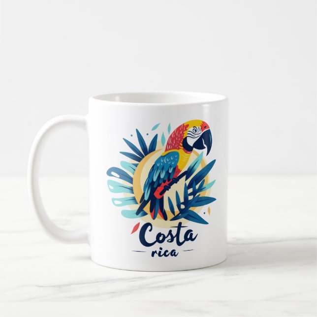 Caneca De Café Sorriso de Mug de Café de Papagaio Costa Rica (Esquerda)