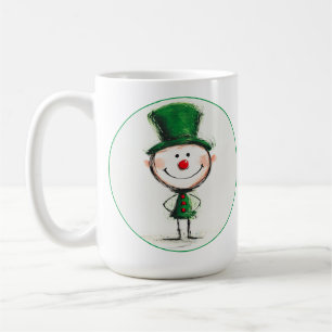 Caneca De Café Sorriso de Natal Elf Coagulação de Café Sofrida