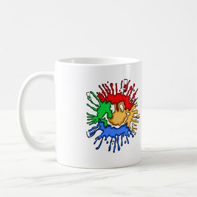 Caneca De Café Sorriso do tubo de tinta (Esquerda)