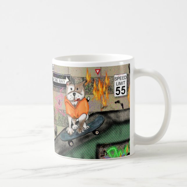 Caneca De Café SORRISOS de STAFFIE - menino do patinador (Direita)