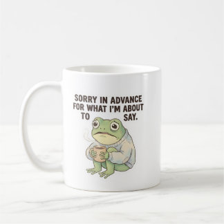 Caneca De Café Sorry in Advance Frog Coffee Mug