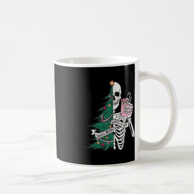 Caneca De Café Sorta Assustadora Sorta Feliz Natal (Direita)