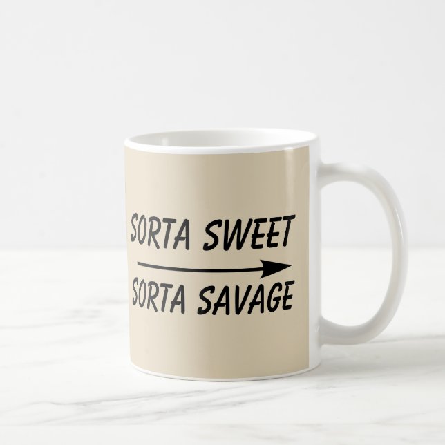 Caneca De Café SORTA SWEET, SORTA SALVE LACUNAS de café (Direita)