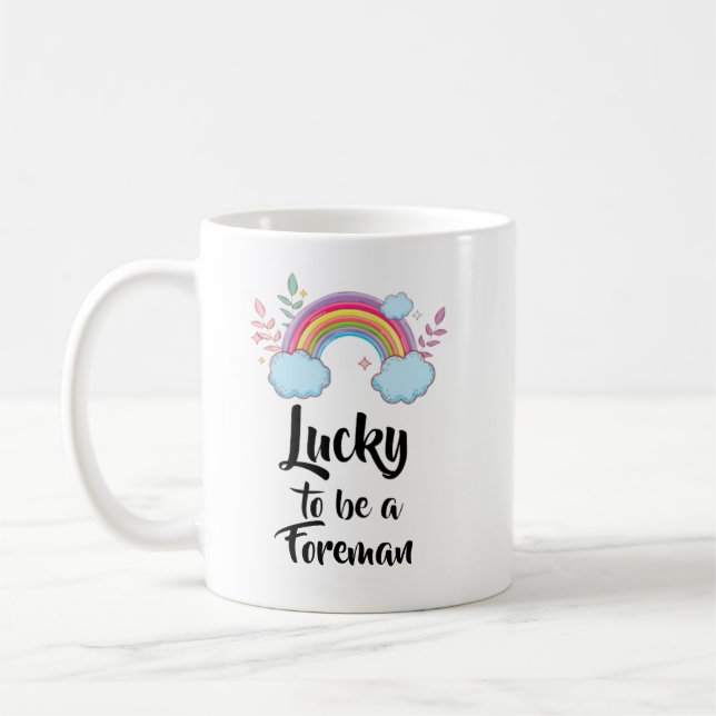 Caneca De Café Sorte De Ser Um Touro De Foreman (Esquerda)