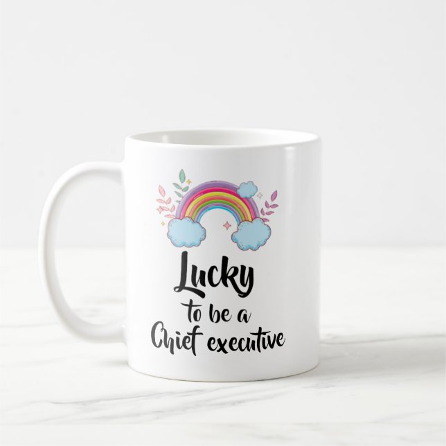 Caneca De Café Sorte Ser Um Chefe Executivo Mug (Esquerda)