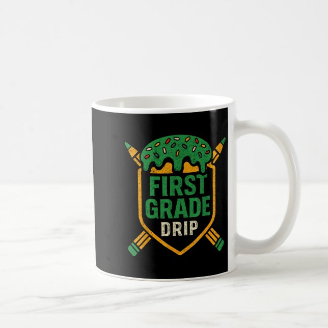 Caneca De Café Sorvete Baseball Drill First Grade Boys Back to S (Direita)