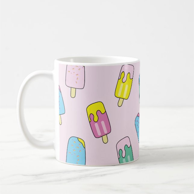 Caneca De Café Sorvete bonito: padrão de fruta. (Esquerda)