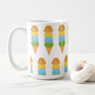 Caneca De Café sorvete cone colorido