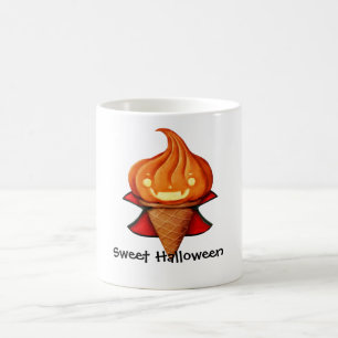 Caneca De Café Sorvete da abóbora do vampiro do Dia das Bruxas