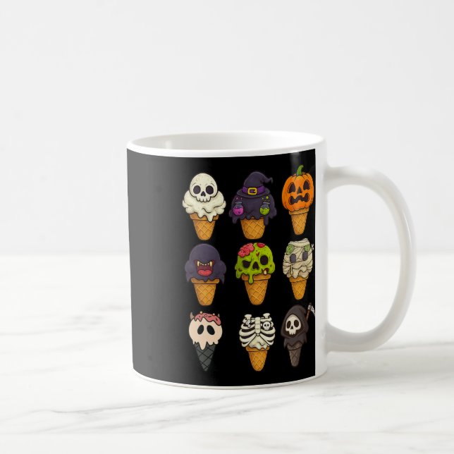 Caneca De Café Sorvete da múmia Summerdal Skeleton Zombie Pumpkin (Direita)