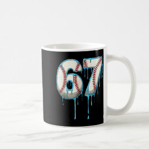 Caneca De Café Sorvete de Beisebol Drip 67 Seis Sete Meme Número 