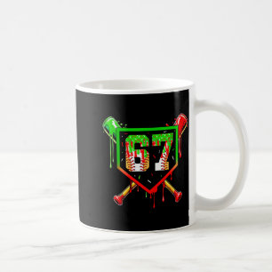 Caneca De Café Sorvete de beisebol pingando número 67 jogador 6 7