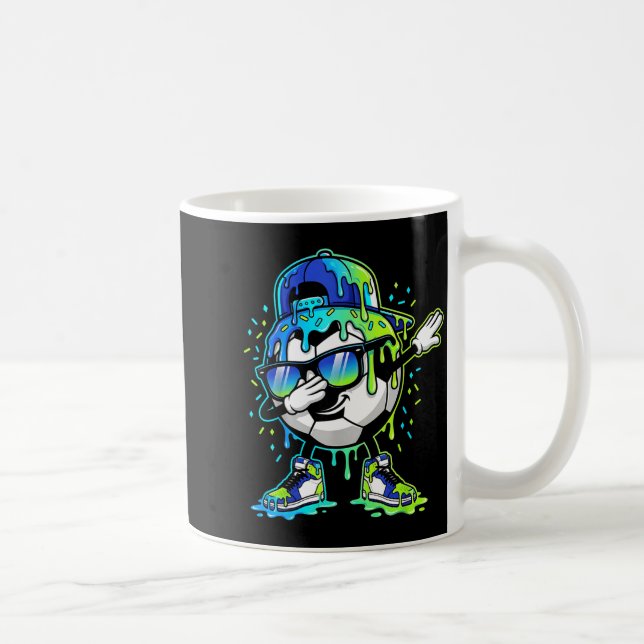 Caneca De Café Sorvete de Dabbing Confeitos Futebol Gotejamento M (Direita)