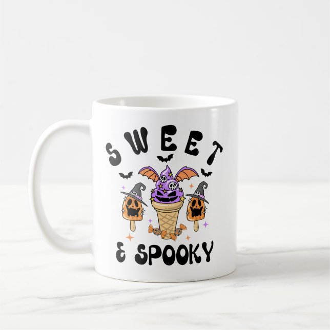 Caneca De Café Sorvete de Monstro Doce e Spooky (Esquerda)