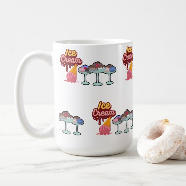 Caneca De Café Sorvete derretido (Com Donut)